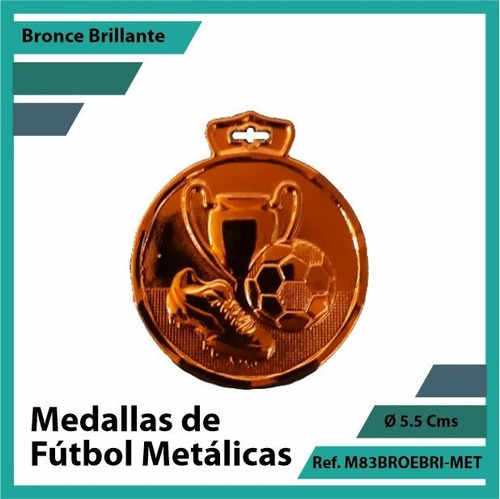 Medallas En Cali De Futbol Bronce Metalica M83bro