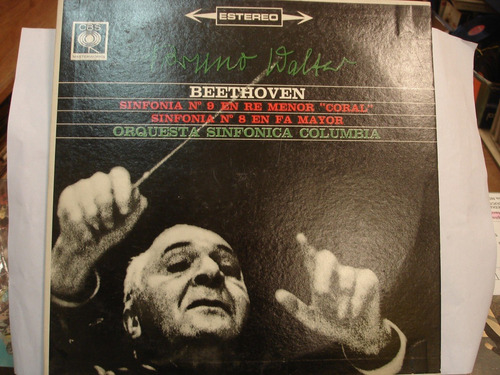 Beethoven Bruno Walter Sinfonia 9 Coral 2 Discos Lp Vinilo A