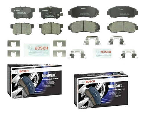 Kit Pastilha Freio Bosch Dianteira Ceramica + Traseira Ceramica Honda Crv Cr-v 2007 2008 2009 2010 2011 2012