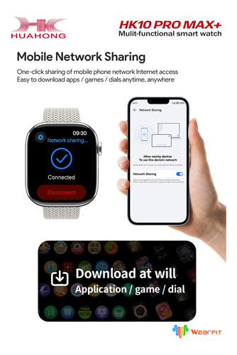 Smartwatch Hk10 Promax + Plus Pantalla Amoled Robot Ai Album Y Musica Local 2gb Tws Compatible Con Android Y iPhone Reloj Inteligente
