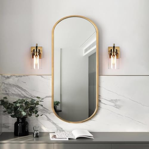 Lámpara De Pared 1 Luz Negra Y Dorada, Pantalla Vidrio Moder