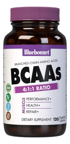 Vitamina Bcaas Bluebonnet  4:1 Reparacion Muscular 120 Cap
