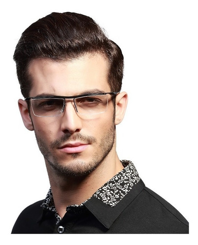 Imagen 5 de 6 de Armazon Lentes Semi Volado Oftálmico Aleacion Titanio Tr-90 Ligero Bti006