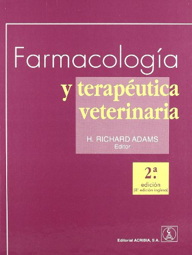 Libro Farmacología Y Terapéutica Veterinaria De Richard Adam