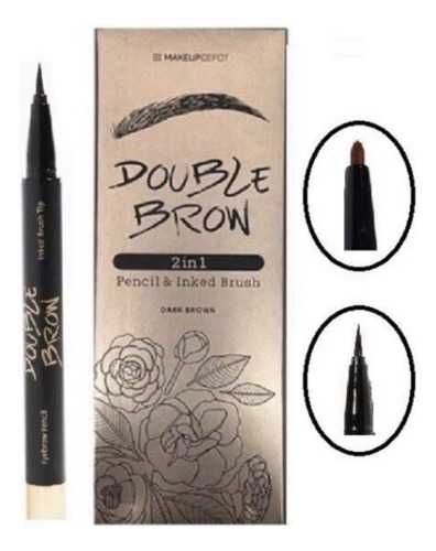 Makeup Depot Lápiz Y Tinta Para Cejas Dark Brown