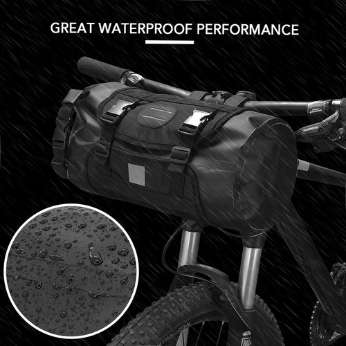 Z Bolsa Impermeable Para Manillar De Bicicleta Delantera,