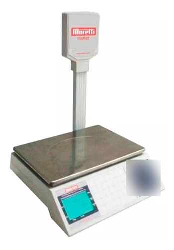 Balanza comercial digital Moretti Market 30kg con mástil 220V blanco 327 mm x 230 mm