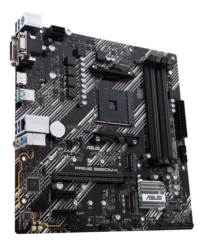 Placa Asus Prime B550m-k, Amd Am4, 4 Ddr4, Sop. 128gb Ram