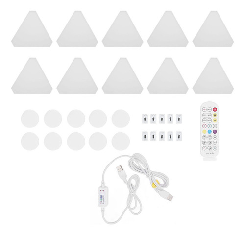 Luces Triangulares Rgb, 10 Juegos De Paneles Led, Empalme, D