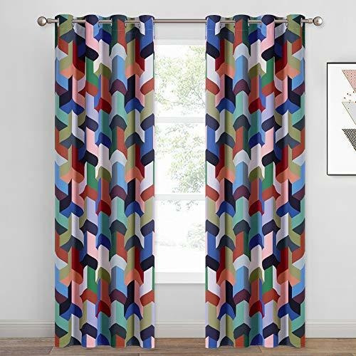 Kgorge - Cortinas Estampadas Para Sala De Estar Con Patrón D