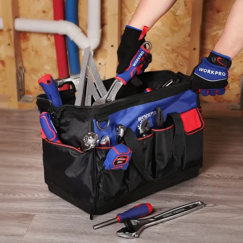Workpro Bolsa De Herramientas De 18 Pulgadas Con Base Molde