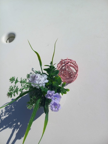 Lote Jaula Metal Maceta Flores Rosa Blanca N8 Esmaltada