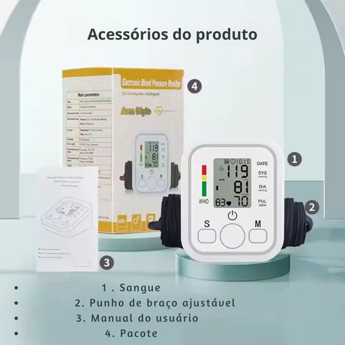 Aparelho De Medir Pressão Arterial Monitor Automático