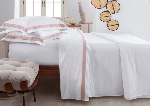 Jogo De Cama 4 Pc Queen Bellagio 300 Branco Inrose Kacyumara