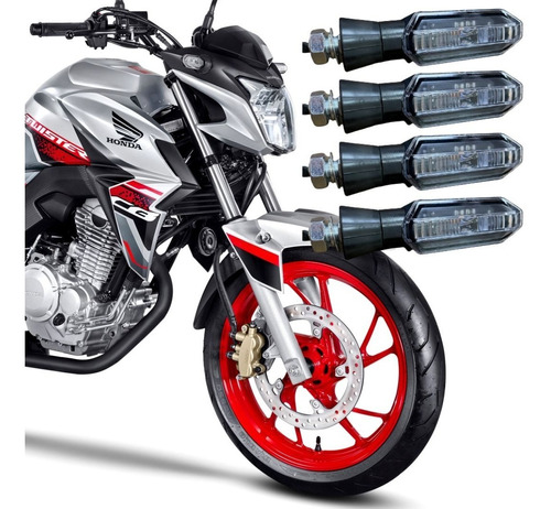 Pisca Seta Led Cb Twister Cristal Universal Honda 