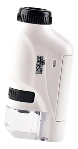 Microscópio De Mão Portátil Mini Led 60-120x Estudo Ambiente Cor Branco