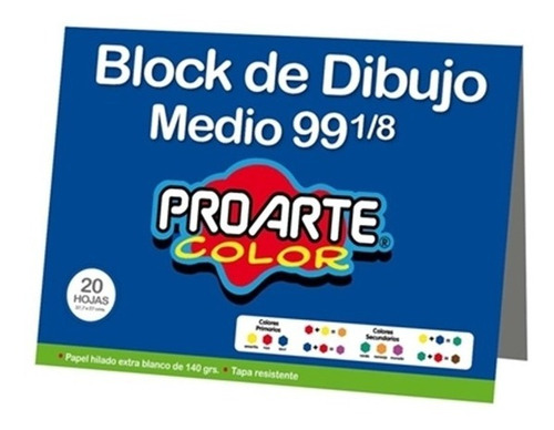 Block De Dibujo Medio 99 1/8 Proarte 