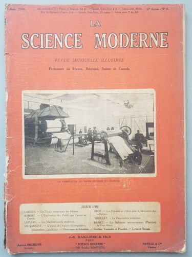 La Science Moderne. Revista Francesa Ilustrada. 55080
