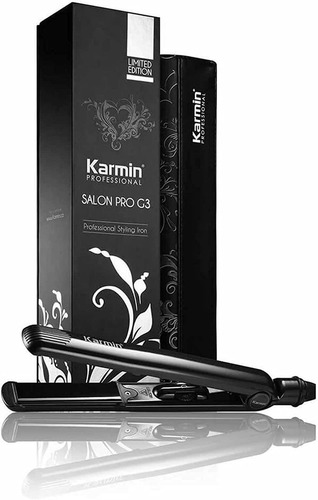 Imagen 2 de 2 de Planchita de pelo Karmin G3 Salon Pro negro 100V/240V