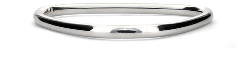 Brazalete Geometría Suave De Plata 925 Pr_br_007 Color Plateado Diámetro 7 Cm Largo 0 Mm