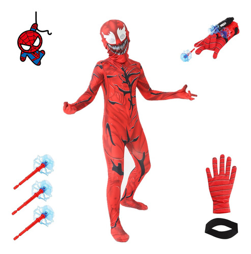 Disfraz De Rojo Venom Niño Cosplay Anime, Disfraz Niños Cosplay Ropa Con Máscara Ropa, Cosplay Anime,cosplay Spiderman Para Niño Y Niña
