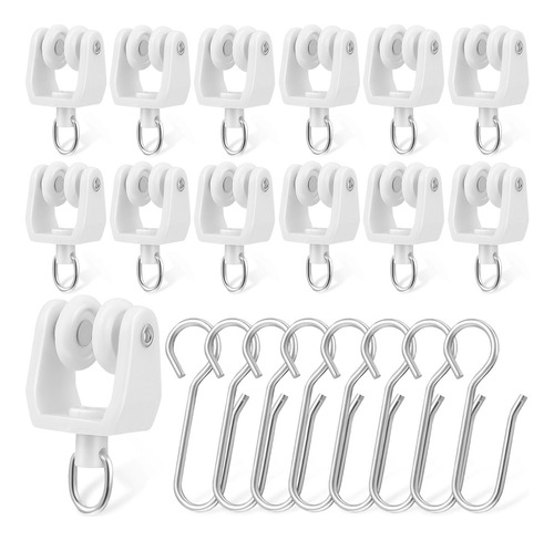 - Rieles Deslizantes For Cortinas, Accesorios Con Gancho, 30