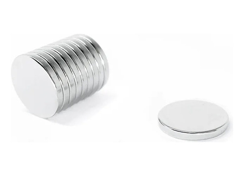 Ímã Neodímio Ø 15x2 Mm N35 10 Unidades