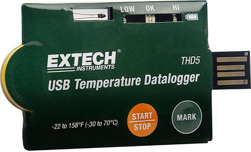 Extech Thd5 Registrador Usb De Datos De Temperatura 10 Pzs