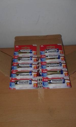 Pack Pilas Baterias Alcalina Aa Maxell Caja (ne)