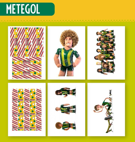 Kit Imprimible Peli Metegol Stickers Círculos Candy Bar Deco