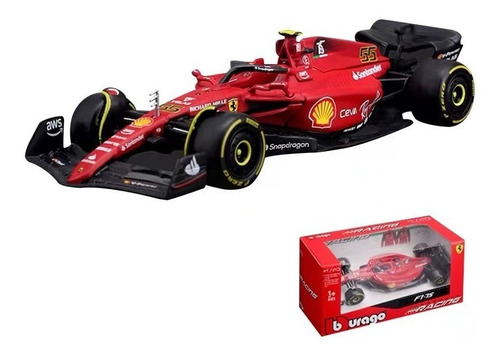  Burago Ferrari F1-75 #55 Carlos Sainz Jr Fórmula Coche 1/43