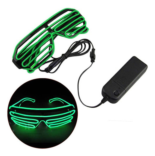 2 Lentes Con Luces Led Neon Fiesta Electronica Cotillon 