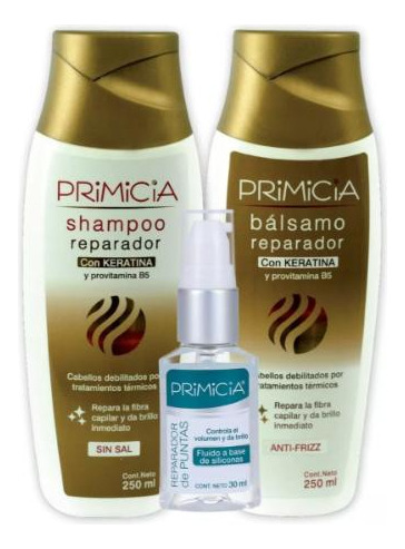 Shampoo Primicia + Balsamo Reparacion De Puntas