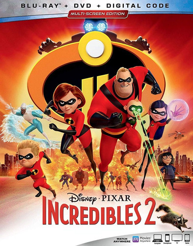 Incredibles 2 / Blu-ray + Dvd + Digital Code / Nuevo Sellado