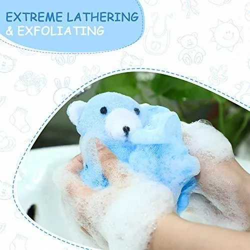 Esponja De Baño De 4 Piezas Con Forma De Animal, Bonita Espo