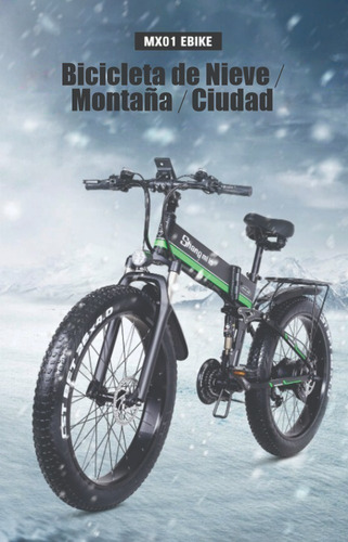 Bicicleta Electrica Plegable 1 000 W Montaña Ciudad