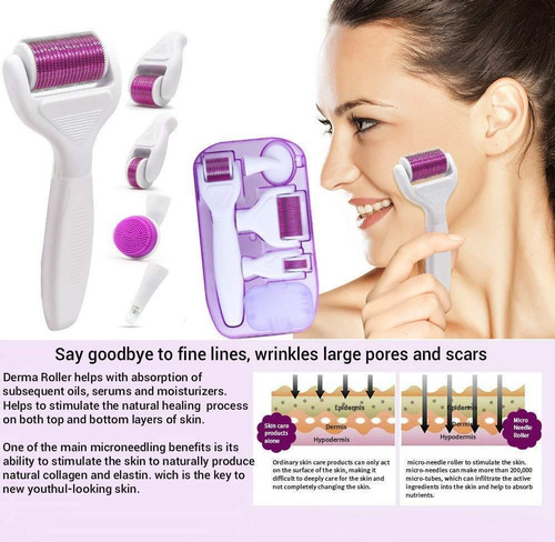 Imagen 3 de 4 de Derma Roller 6 En 1 Para Cuidado Y Limpieza Facial Nuevo