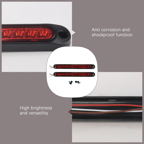 2 Luces Led De 10 Pulgadas Y 15 Luces Led Para Remolque, Par