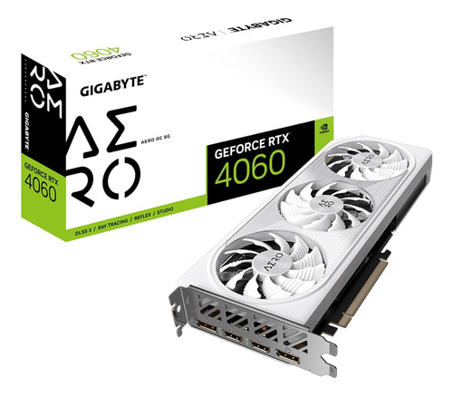 Gigabyte Tarjeta Gráfica Geforce Rtx 4060 Aero Oc 8g, 3 Vent