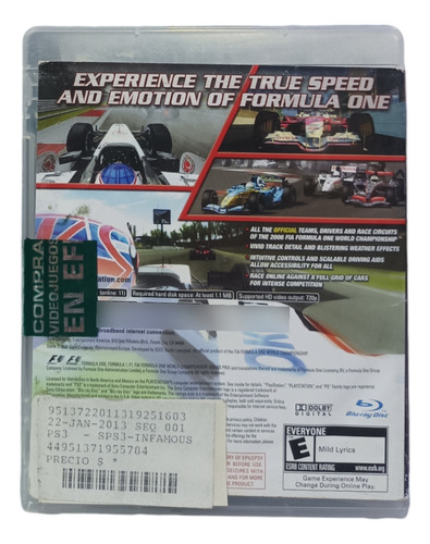 Formula 1 Championship Edition - Ps3 (Usado)