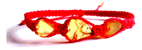 Pulsera Ámbar Auténtico Ajustable Bebé Forma Corazon