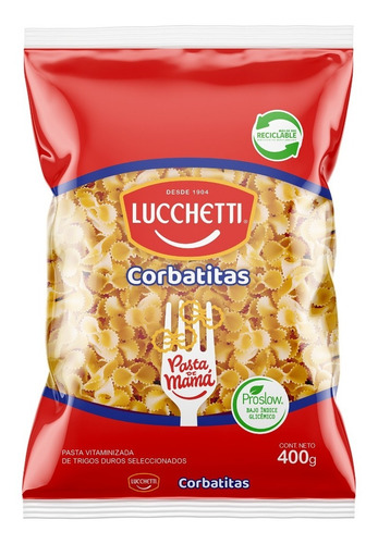 Pasta Corbatitas Lucchetti N°83 400g