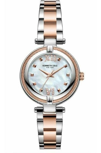 Reloj Mujer Kenneth Cole Mother Of Pearl Crystallized Two To