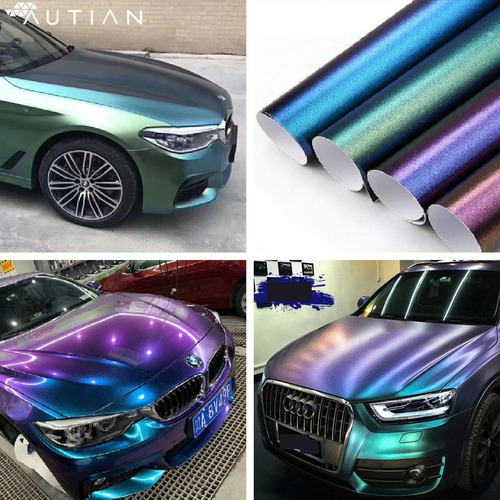 Vinil Wrap Automotriz Color Tornasol Nivel Premium 1.52x1m