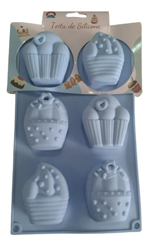Forma Silicone Mini Bolo E Cupcakes Espiral 6 Cavidades Cor Cupcake