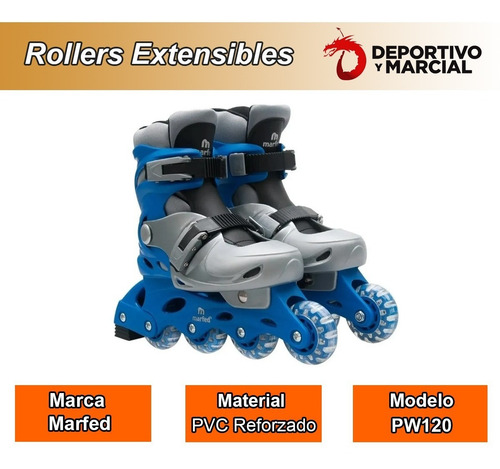 Patines Rollers Extensibles Bota Marfed Regulables En Linea