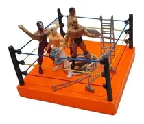 Comprar Ring De Lucha Libre Con 4 Muñecos Luchadores Con Accesorios