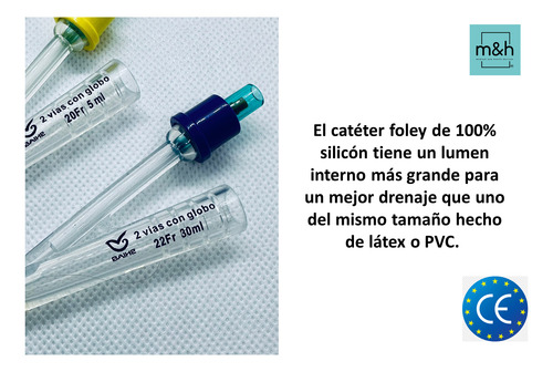 Sonda Foley 100% Silicon 2 Vias 12fr. Tipo Silastic Globo5mm