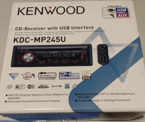 Radio Mp3 Kenwood Kdc-mp245u Cd + Usb Negociable