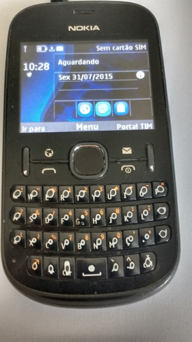 Celular Asha 201 Nokia Preto Desbloqueado+ Carregador Usado